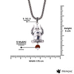 Shivling Rudraksha Silver Pendant