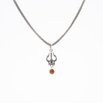 Rudraksha Silver with Trishul and Damru Chain with Pendant for Men