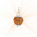 Authentic Silver Capping 7 Mukhi Rudraksha Pendant With Chain