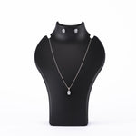 Silver Set Chain Pendant and Earrings with Finely Cut Stones for Women