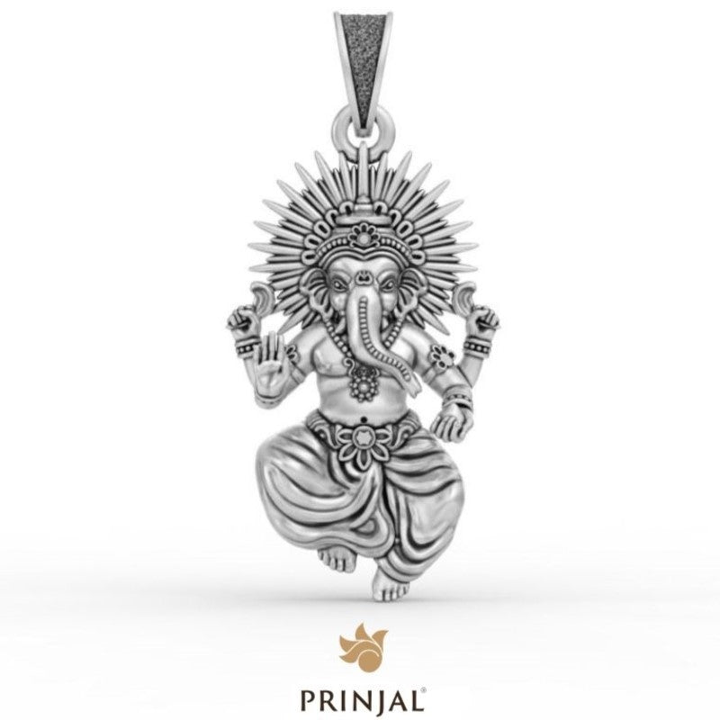 God Ganesha silver pendant