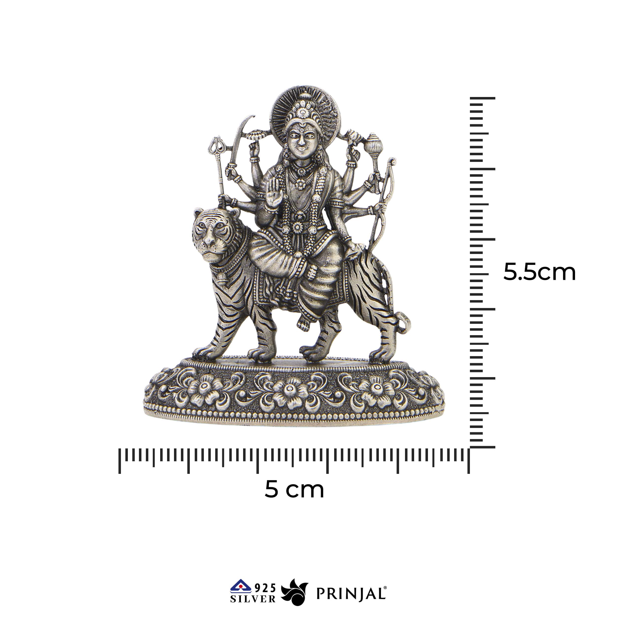 Lord Durga Mata Silver Murti