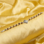 Rudraksha With Trishul on Rhombus Silver Broach Bracelet