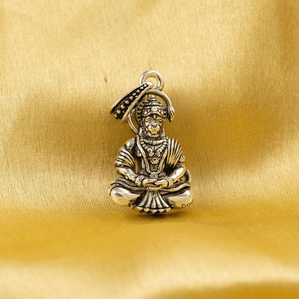 Hanumanji Dhyan Silver Pendant