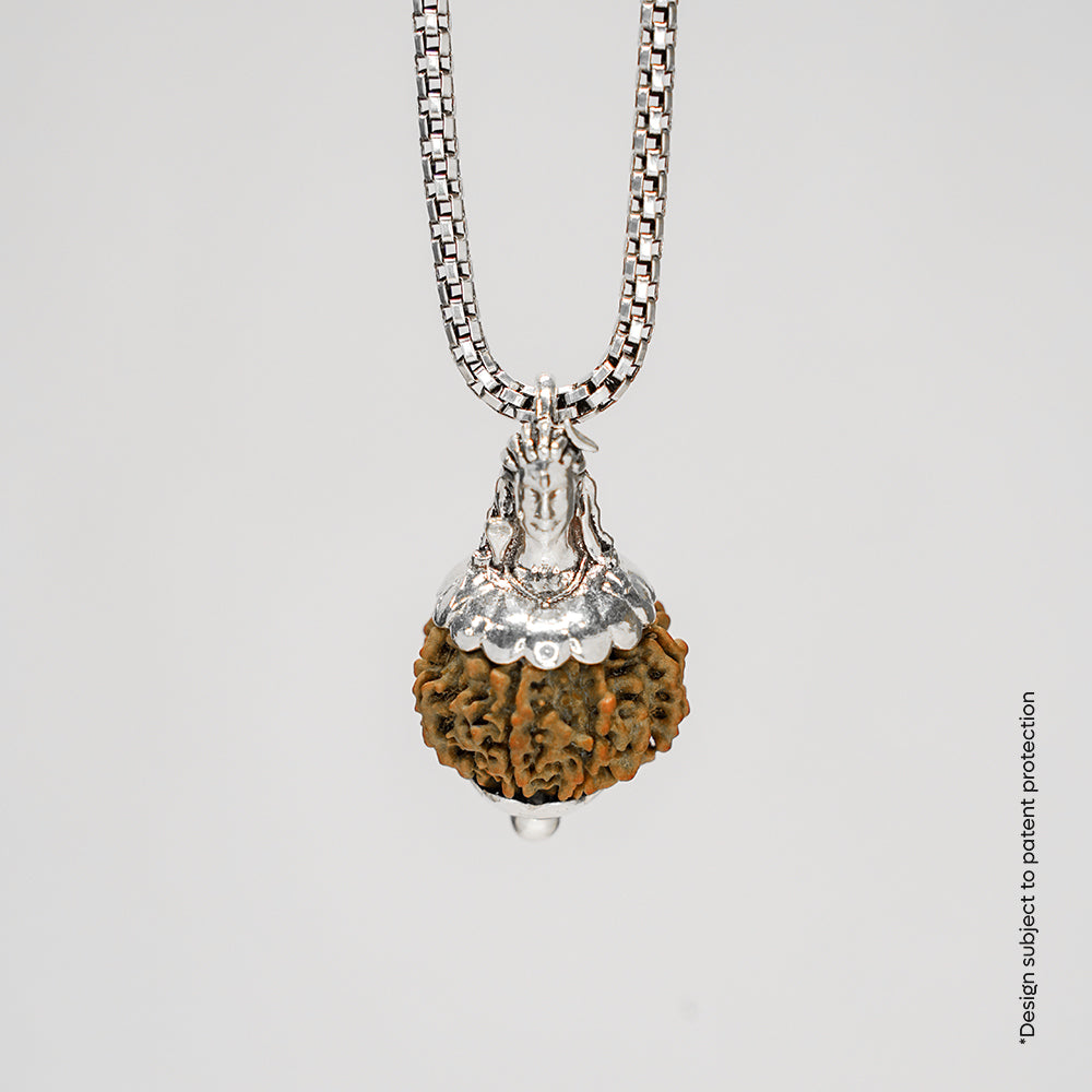 Adiyogi Pendant (9 Mukhi Nepali Rudraksha)