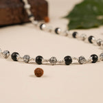 Karungali with Om Silver Beads Mala