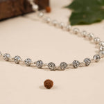 Om Namah Shivaya Silver Beads Mala