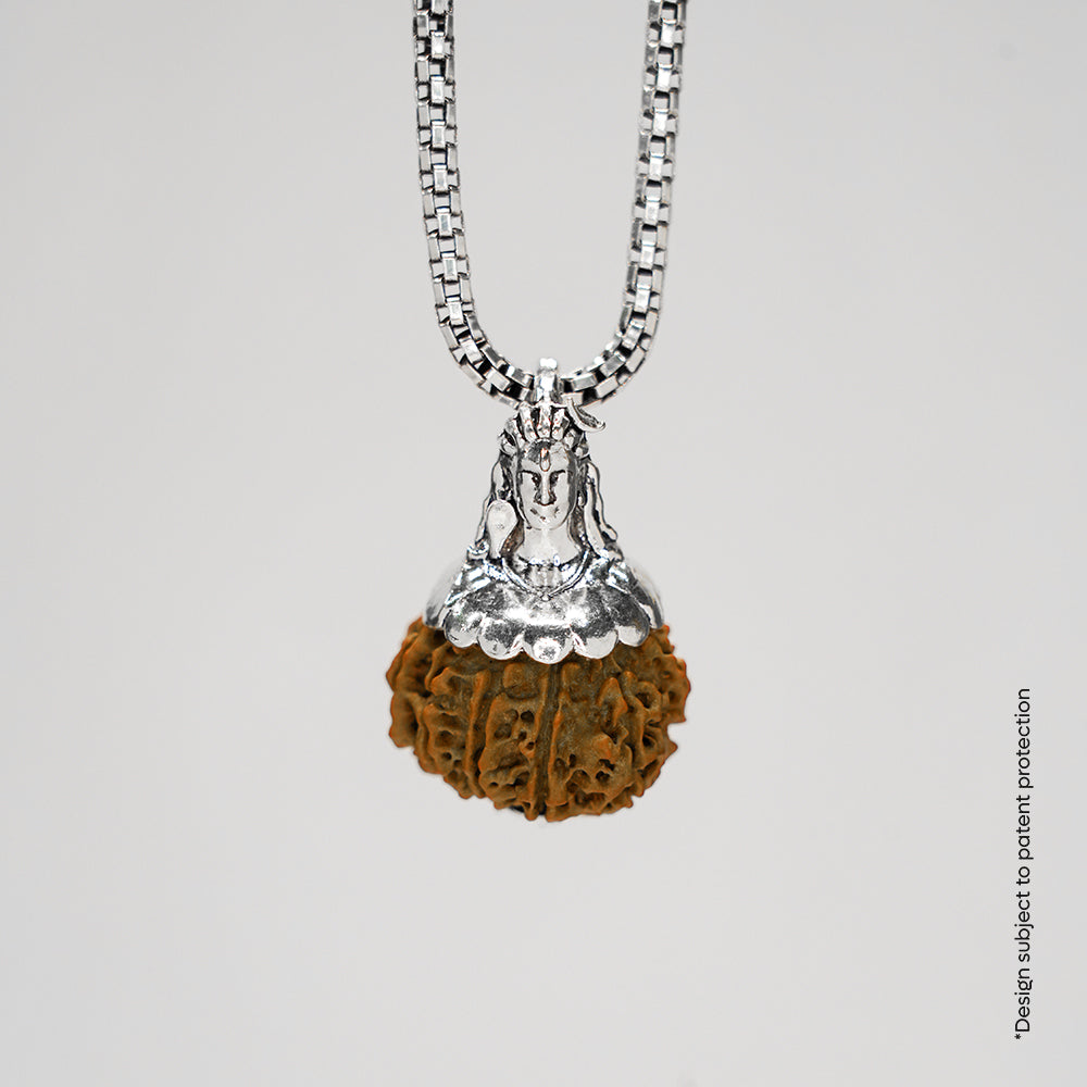 Adiyogi Pendant (11 Mukhi Nepali Rudraksha)