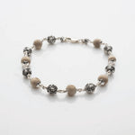 Tulsi With Silver Shivling Beads Bracelet