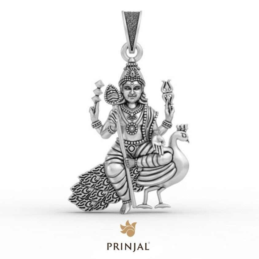 Murugan Silver Pendant