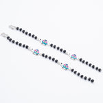 Authentic Black Beads Multicolor Tortoise Silver Nazariya for Kids