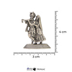 Radha Krishna Silver Murti