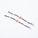 Orignal Black Beads Om Silver Nazariya for Kids