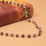 Rudraksha With Shivling Silver Beads Mala
