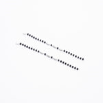 Organic Black Beads with Silver Interlocking Nazariya for Kids