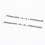 Authentic Black Beads with Silver Interlocking Nazariya for Kids