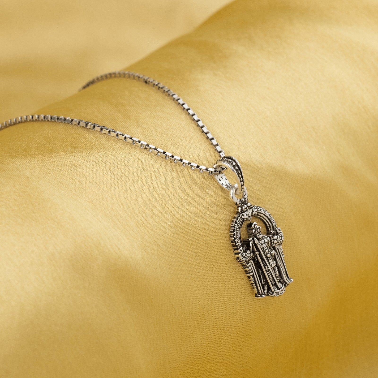 Lord Arulmigu Dhandayuthapani Form of Lord Murugan Silver Pendant