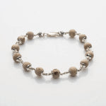 7-8 MM Tulsi Beads Silver Bracelet