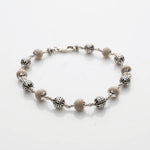 Tulsi With Round Silver Beads Bracelet