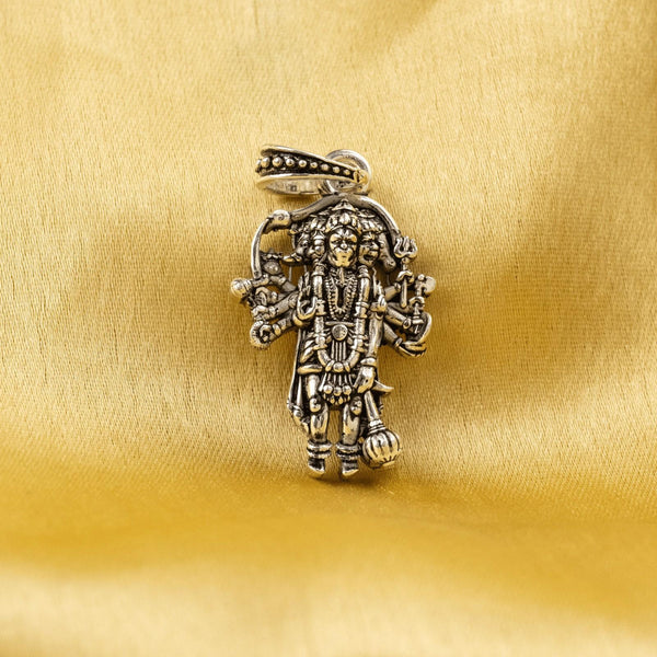 Panchmukhi Hanuman Silver Pendant
