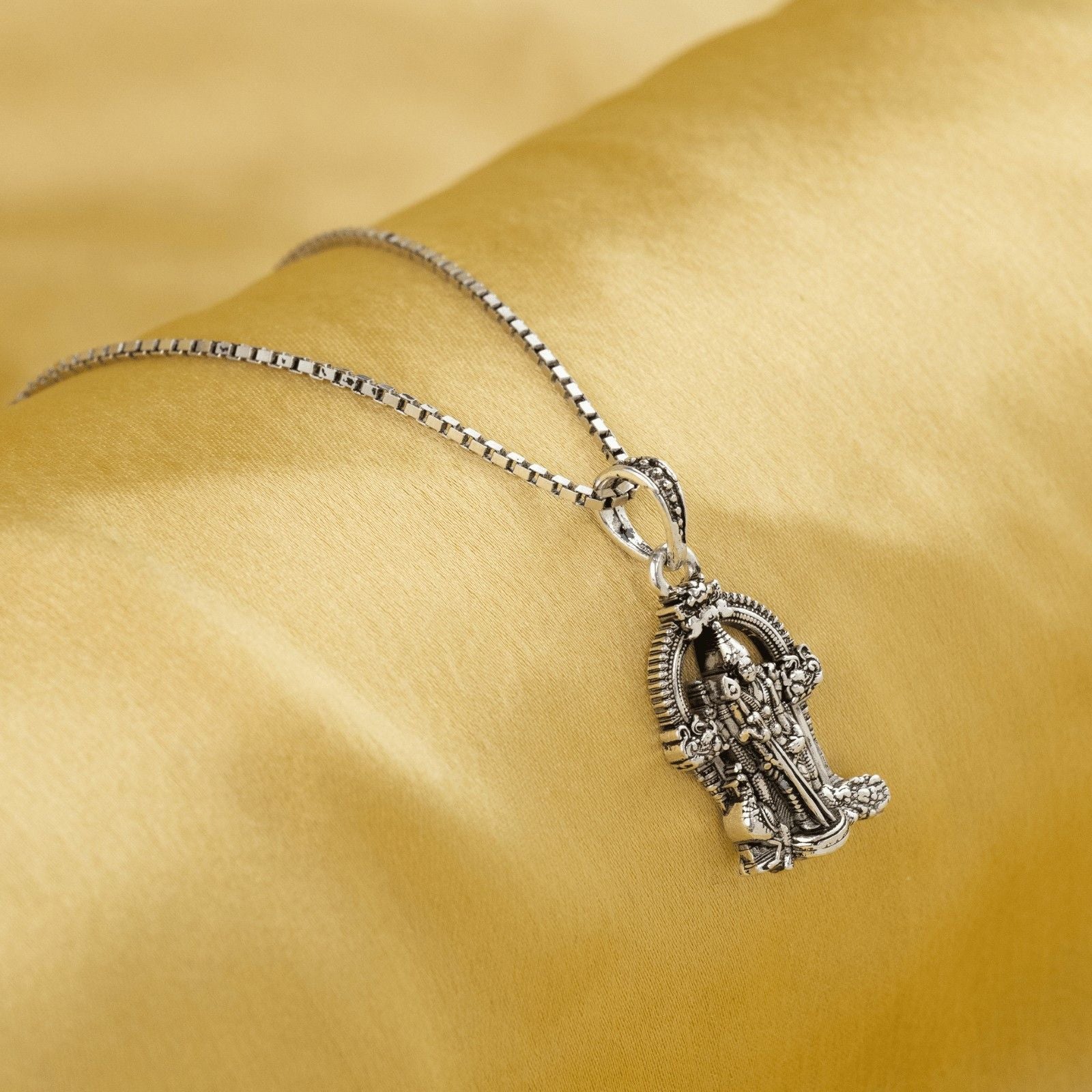 Lord Murugan Silver Pendant