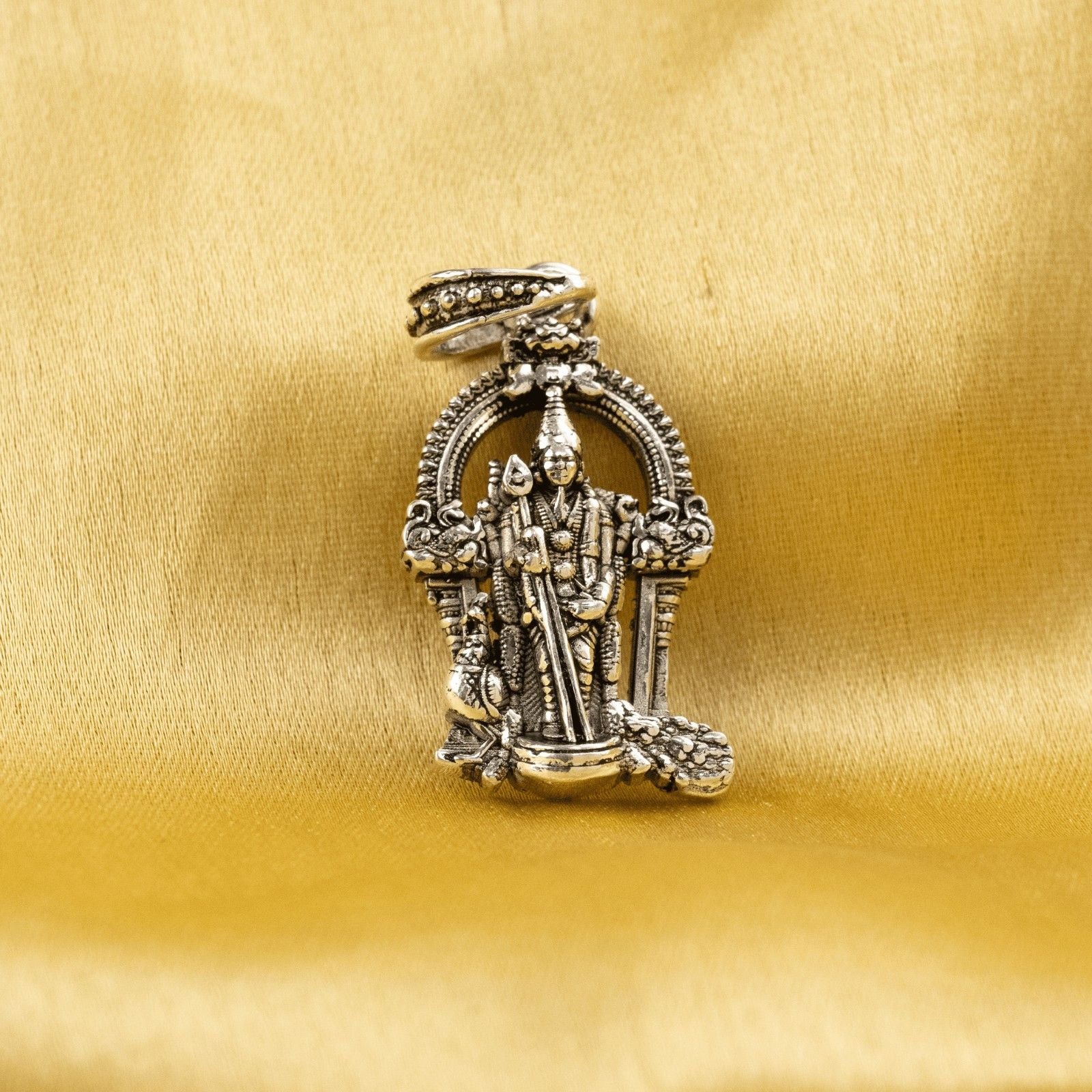 Lord Murugan Silver Pendant