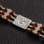 Premium Ganesh Brooch Rudraksha Bracelet