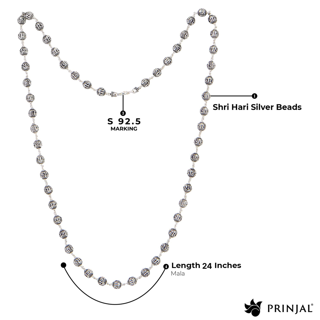 Silver Mala (Shree Hari Beads)