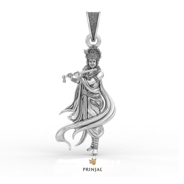 Krishna Silver Pendant