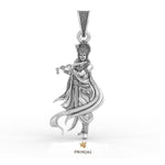 Krishna Silver Pendant