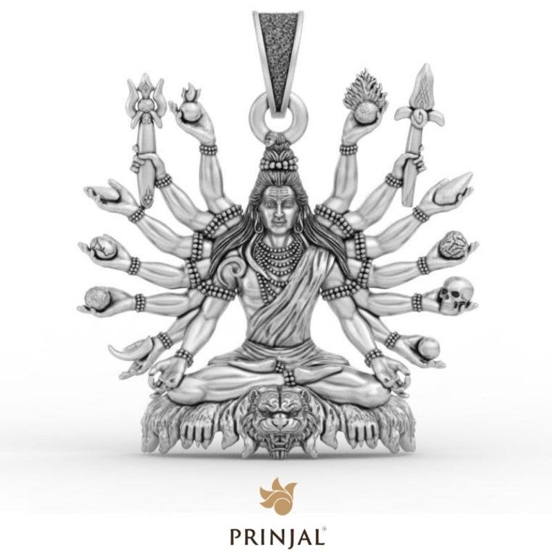 Shiva Mudra Silver Pendant