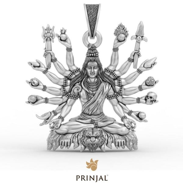 Shiva Mudra Silver Pendant