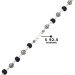 Karungali with Jay Shree Ram Beads Silver Mala