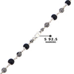 Karungali Silver Mala (Ornate Sphere Beads)