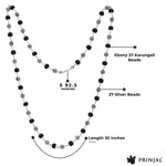 Karungali Silver Mala (Ornate Sphere Beads)