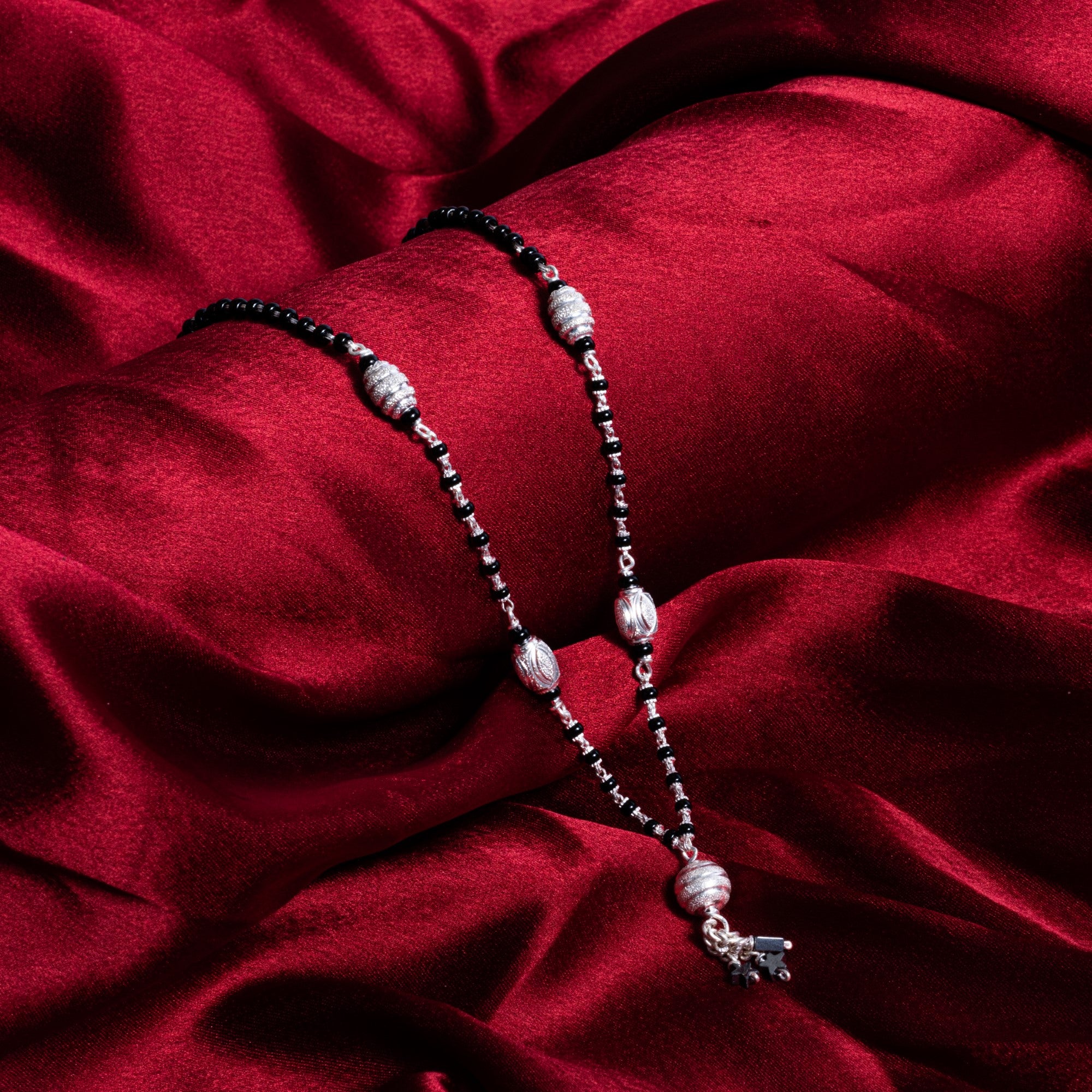 Black and Silver Beads Mangal Sutra for Women