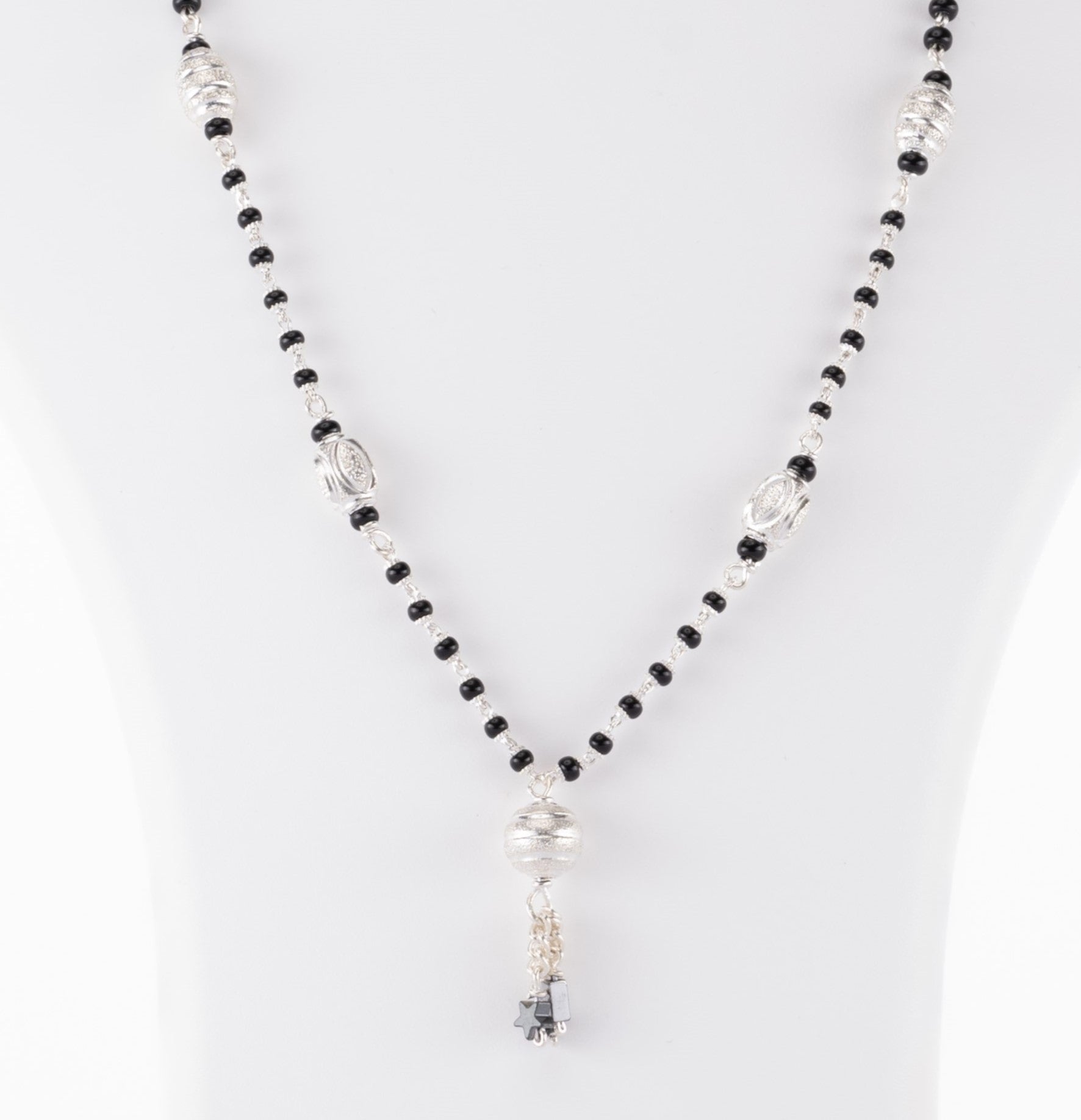 Authentic Black and Silver Beads Mangal Sutra for Women