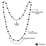 Karungali Silver Mala (Marquise Beads)
