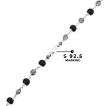 Karungali Silver Mala (Oval Beads)