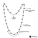 Karungali Silver Mala (Oval Beads)