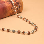 Rudraksha With Silver Beads Mala