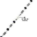 Karungali Silver Mala (Cylindrical Beads)