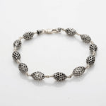 Hollow Oval Silver Beads  Bracelet