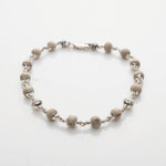 Tulsi Bracelet with Silver CNC Beads