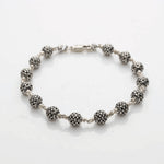 Hollow Round Silver Beads Bracelet.