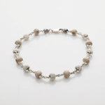 Tulsi With CNC Beads Silver Bracelet 7-8 MM