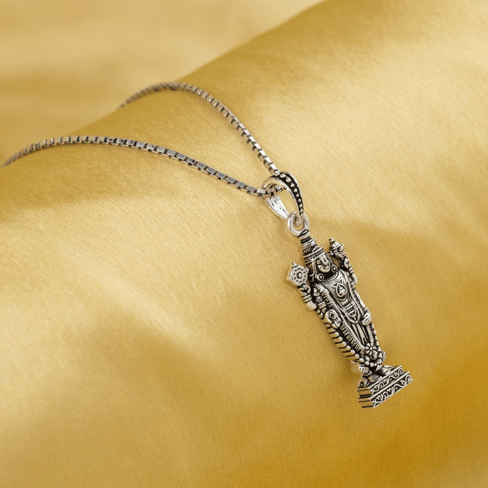Tirupati Balaji Silver Pendant
