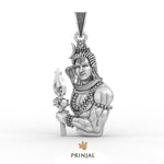 Mahakal Trishul Silver Pendant