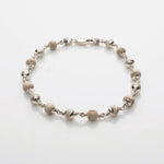Tulsi With Silver CNC Beads Bracelet