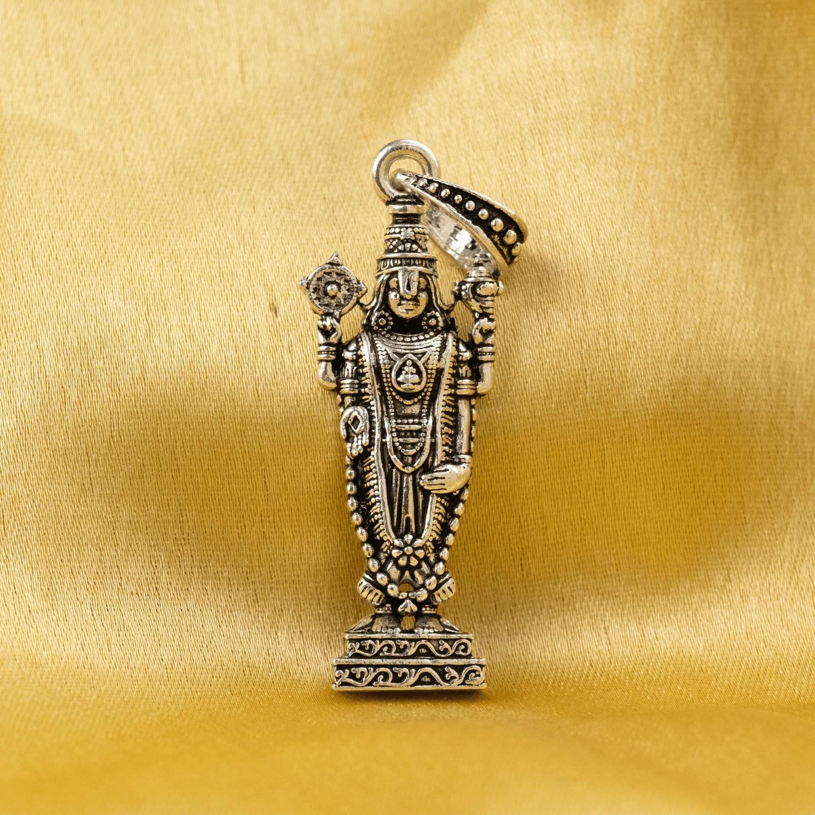 Tirupati Balaji Silver Pendant